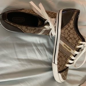 Coach Brown Logo Shoes Size 8